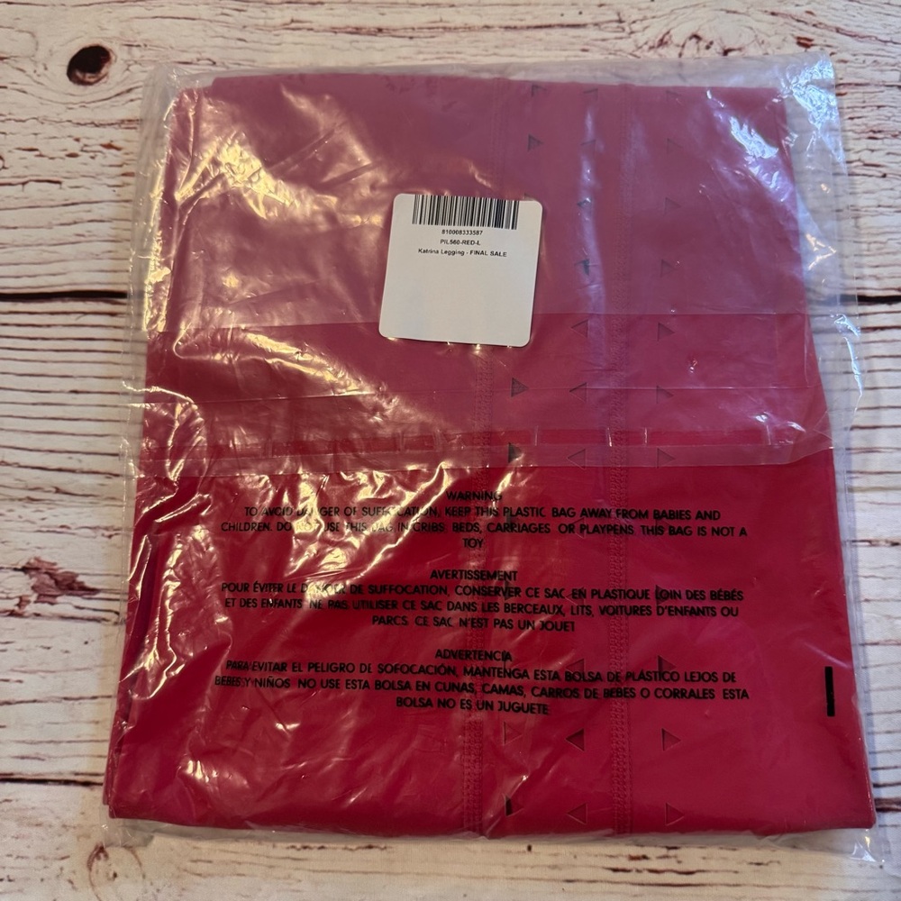 NWT GiGi C Katrina Legging in Red Sz L - Picture 7 of 8